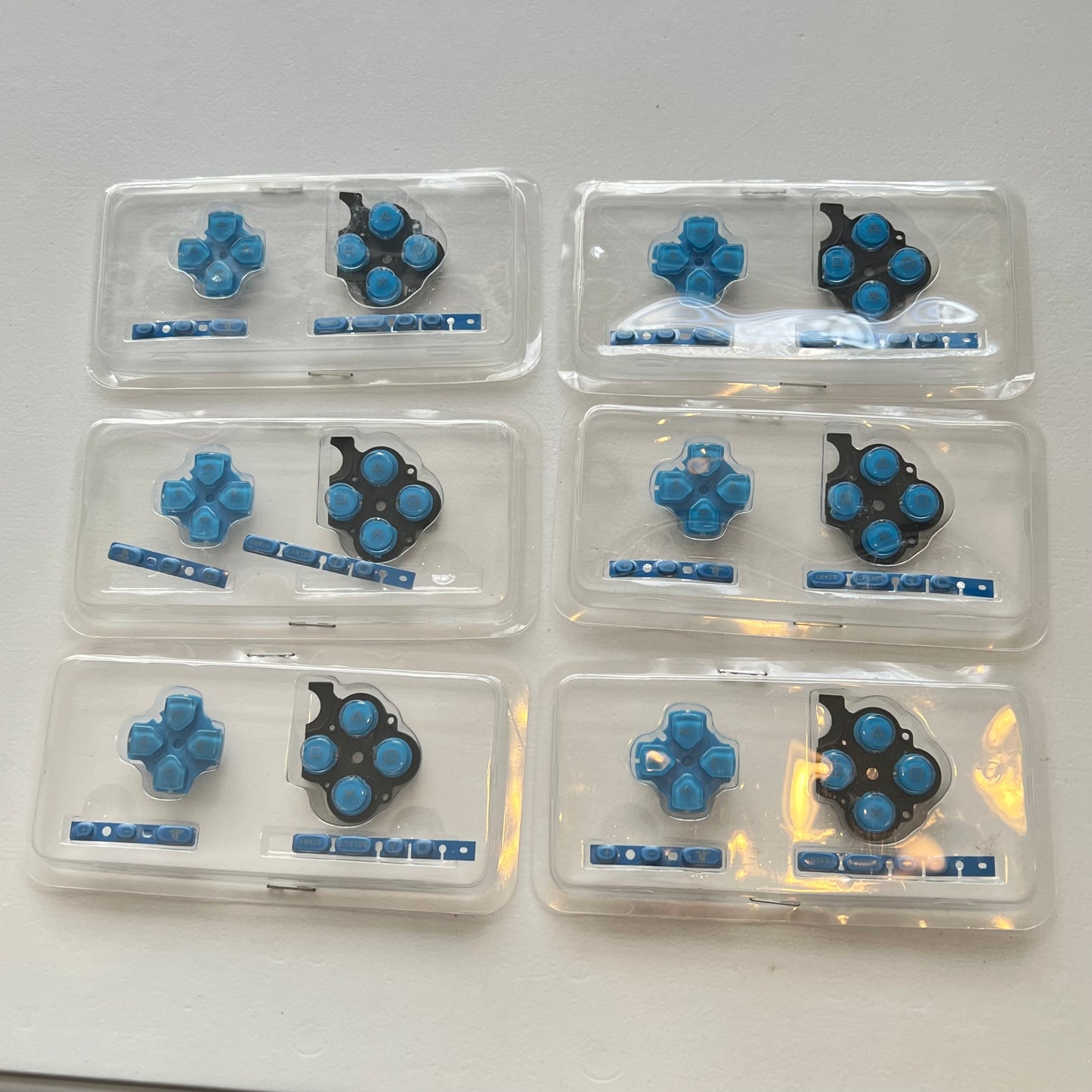6 Blue PSP 3000 Button Rubber Sets (cheap)