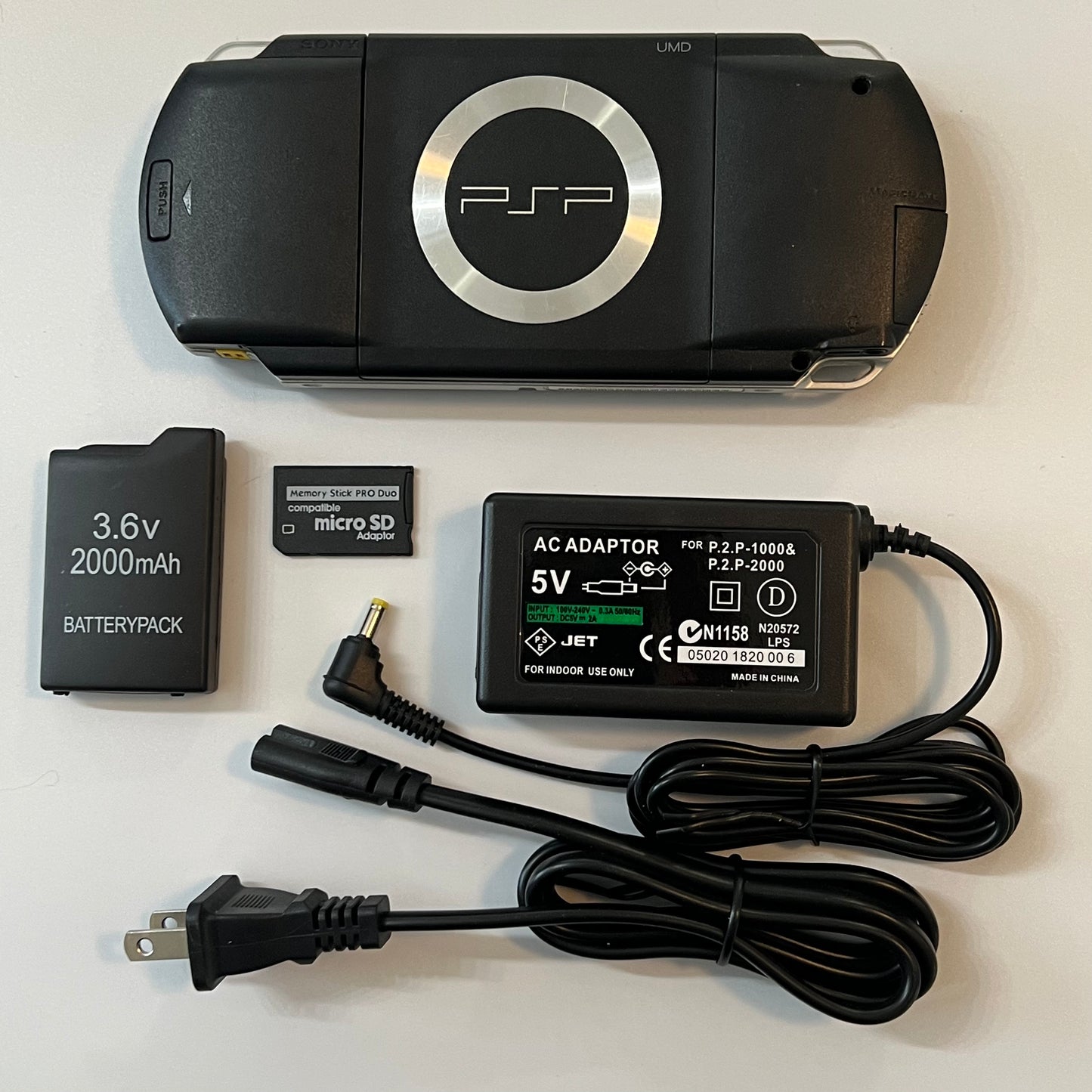 Black Sony PSP 1000 Bundle