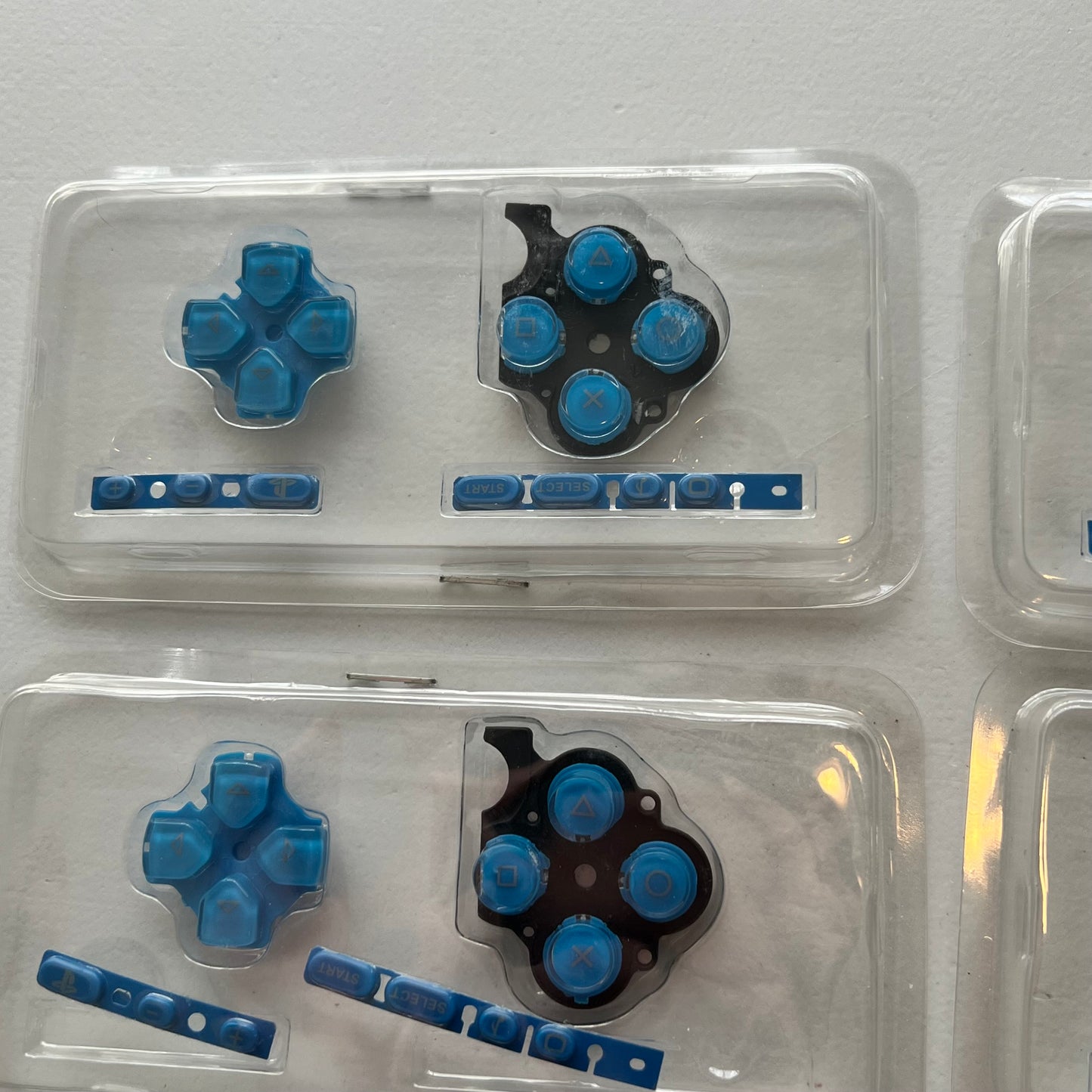 6 Blue PSP 3000 Button Rubber Sets (cheap)