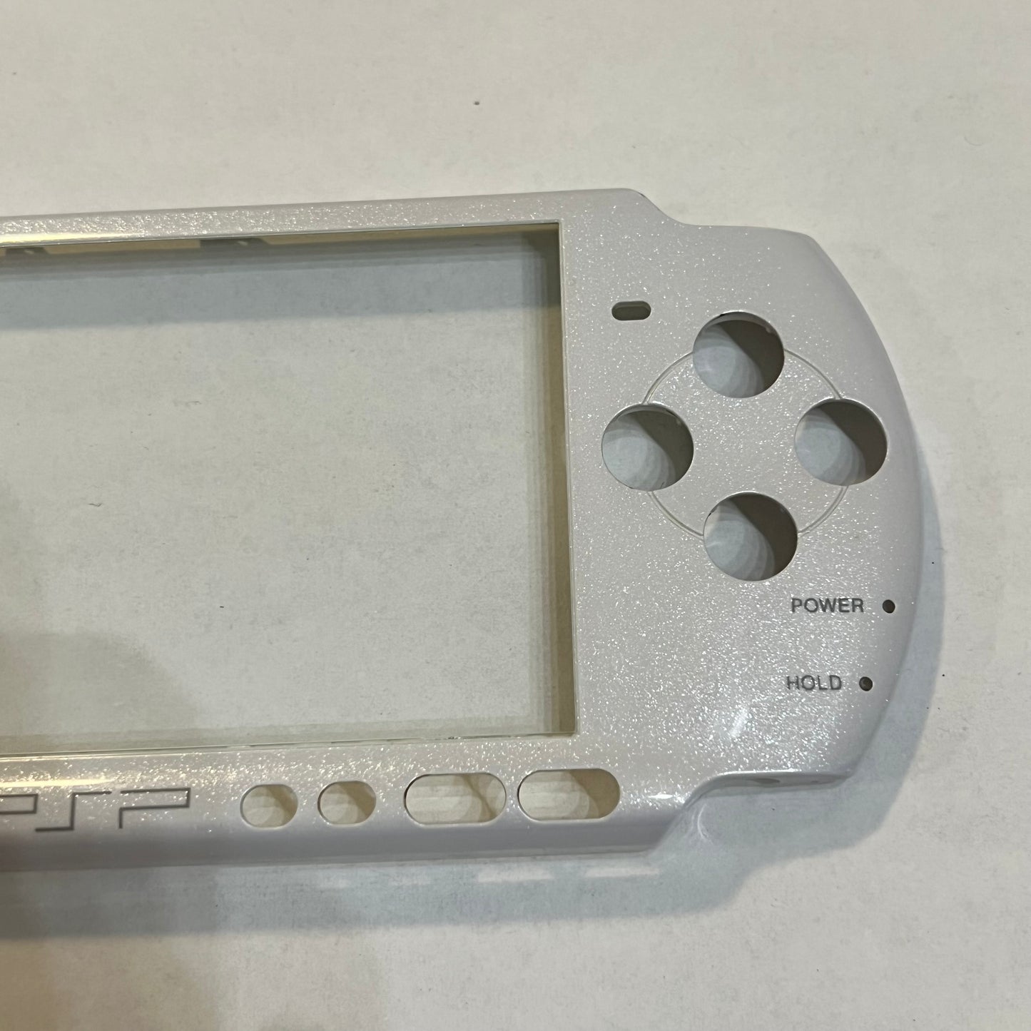 OEM Pearl White Sony PSP 3000 Faceplate w/ Glass Lens