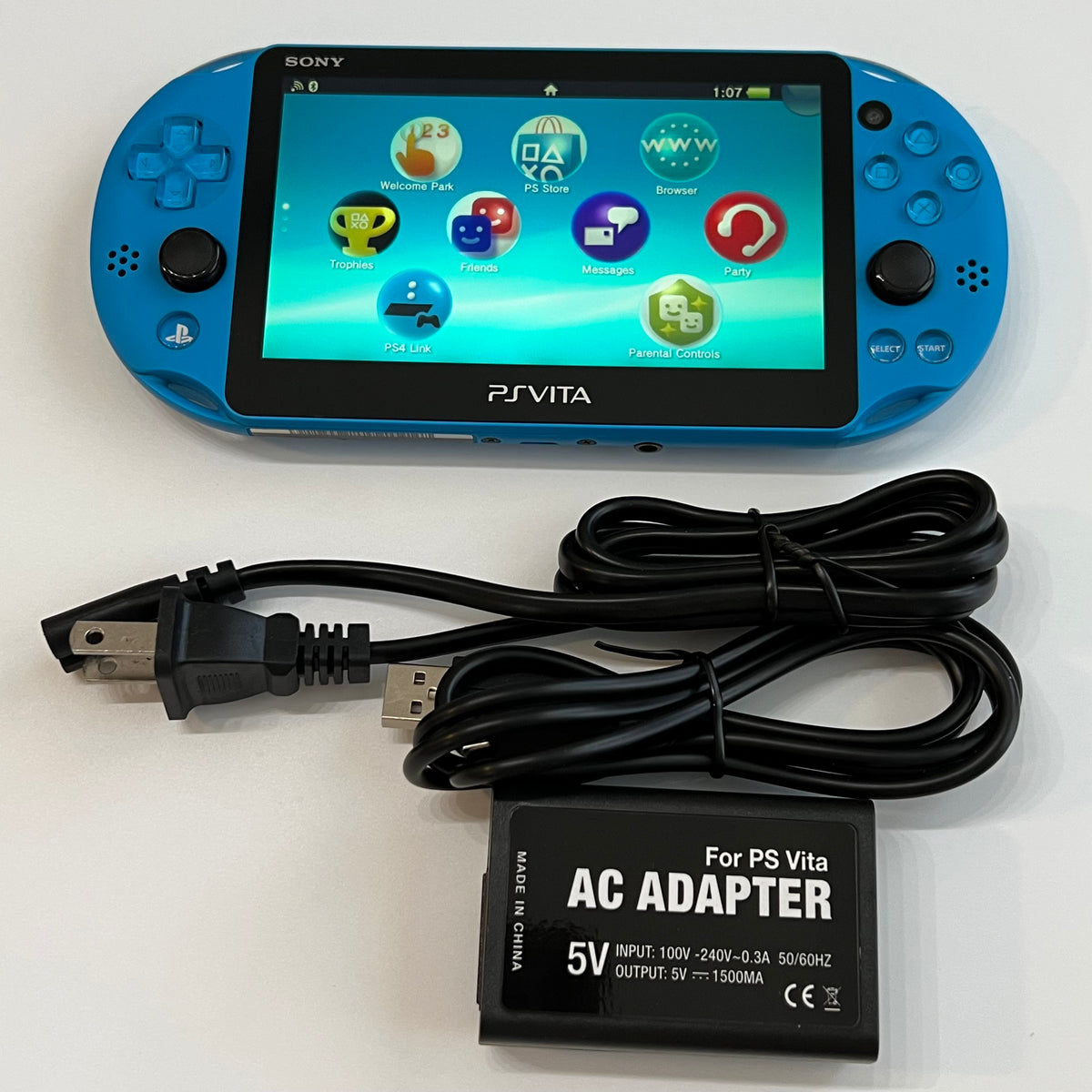 Aqua Blue Sony PS Vita 2000 System