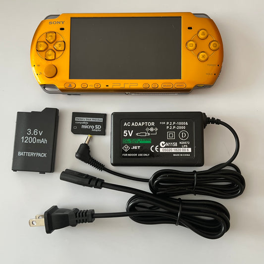 Yellow Gold Sony PSP 3000 Bundle