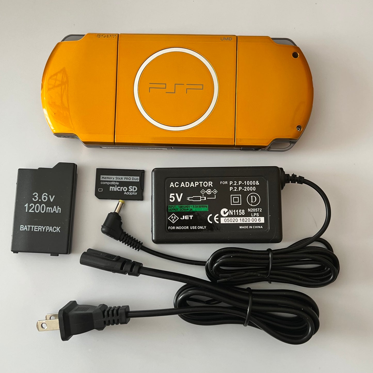 Yellow Gold Sony PSP 3000 Bundle