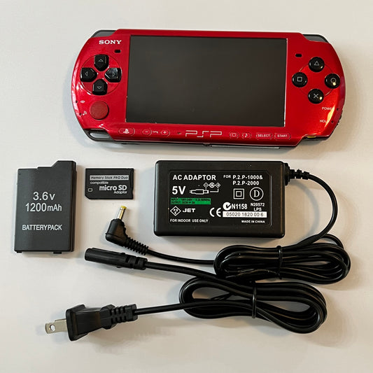 Red / Sparkle Black Sony PSP 3000 Bundle