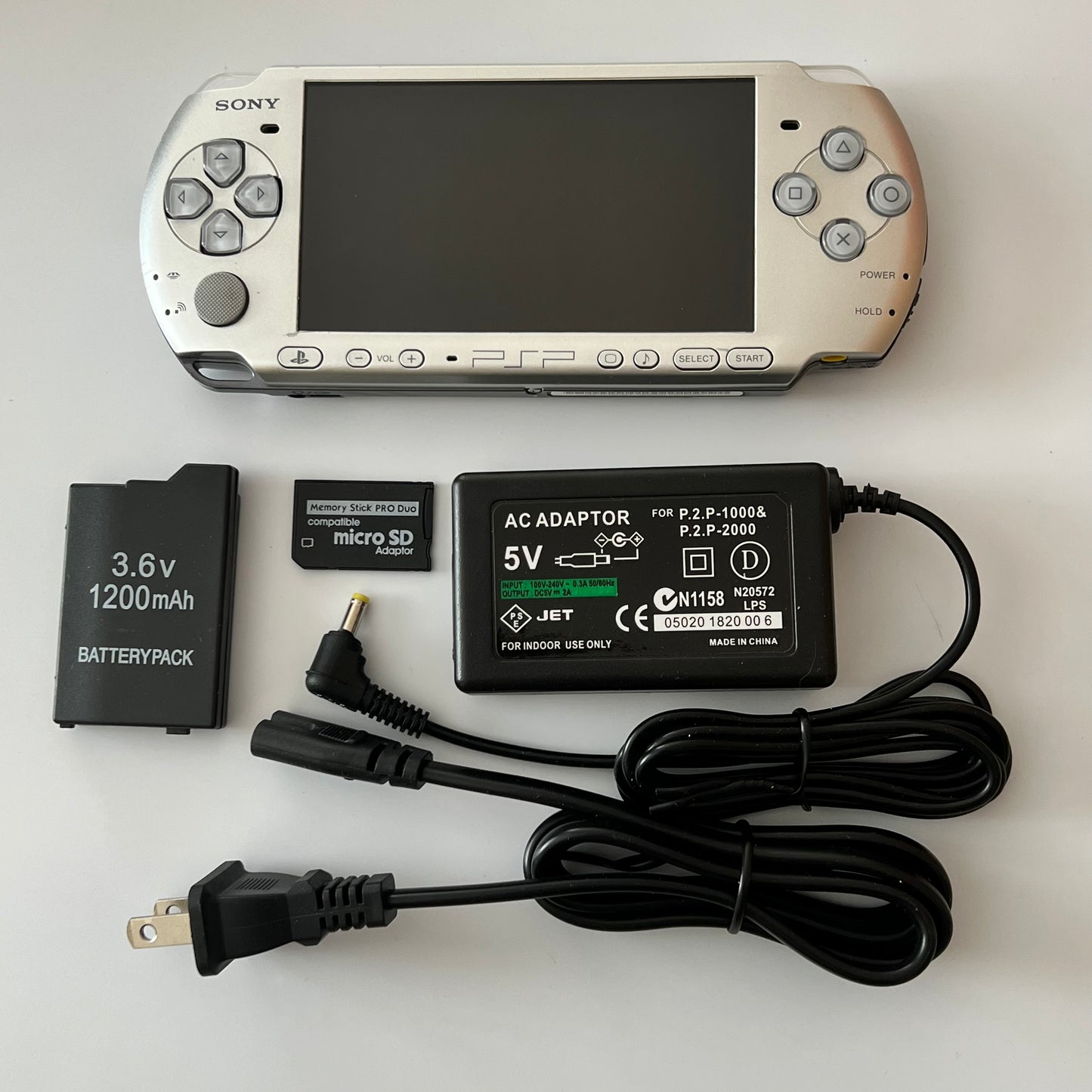 Silver Sony PSP 3000 Bundle