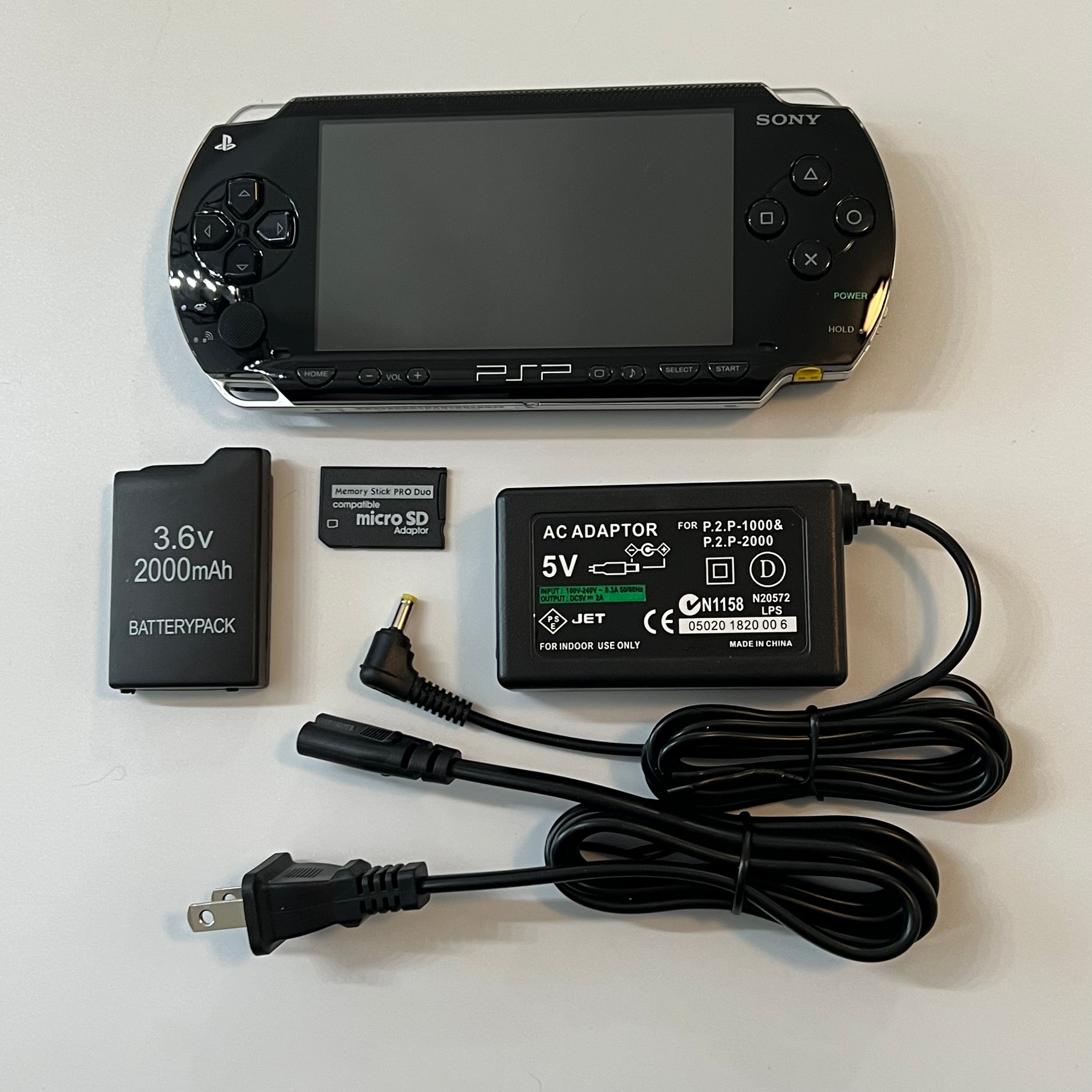 Black Sony PSP 1000 Bundle (IPS screen) – Everything PSP