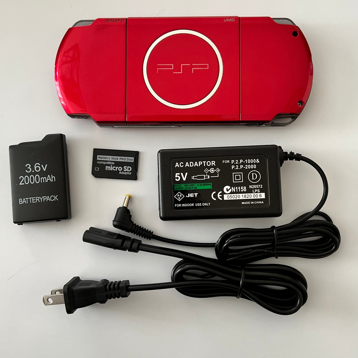 Black / Radiant Red Sony PSP 3000 Bundle