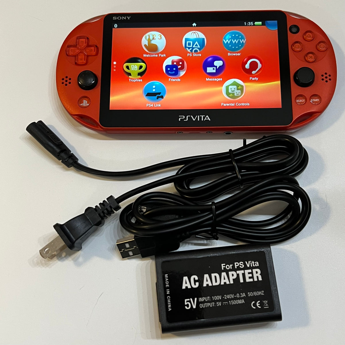 Metallic Red Sony PS Vita 2000 System