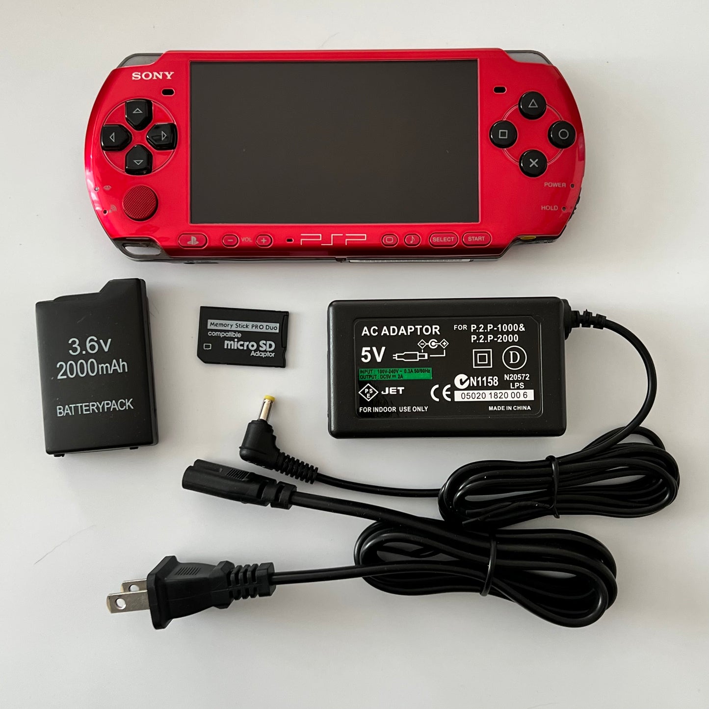 Black / Radiant Red Sony PSP 3000 Bundle