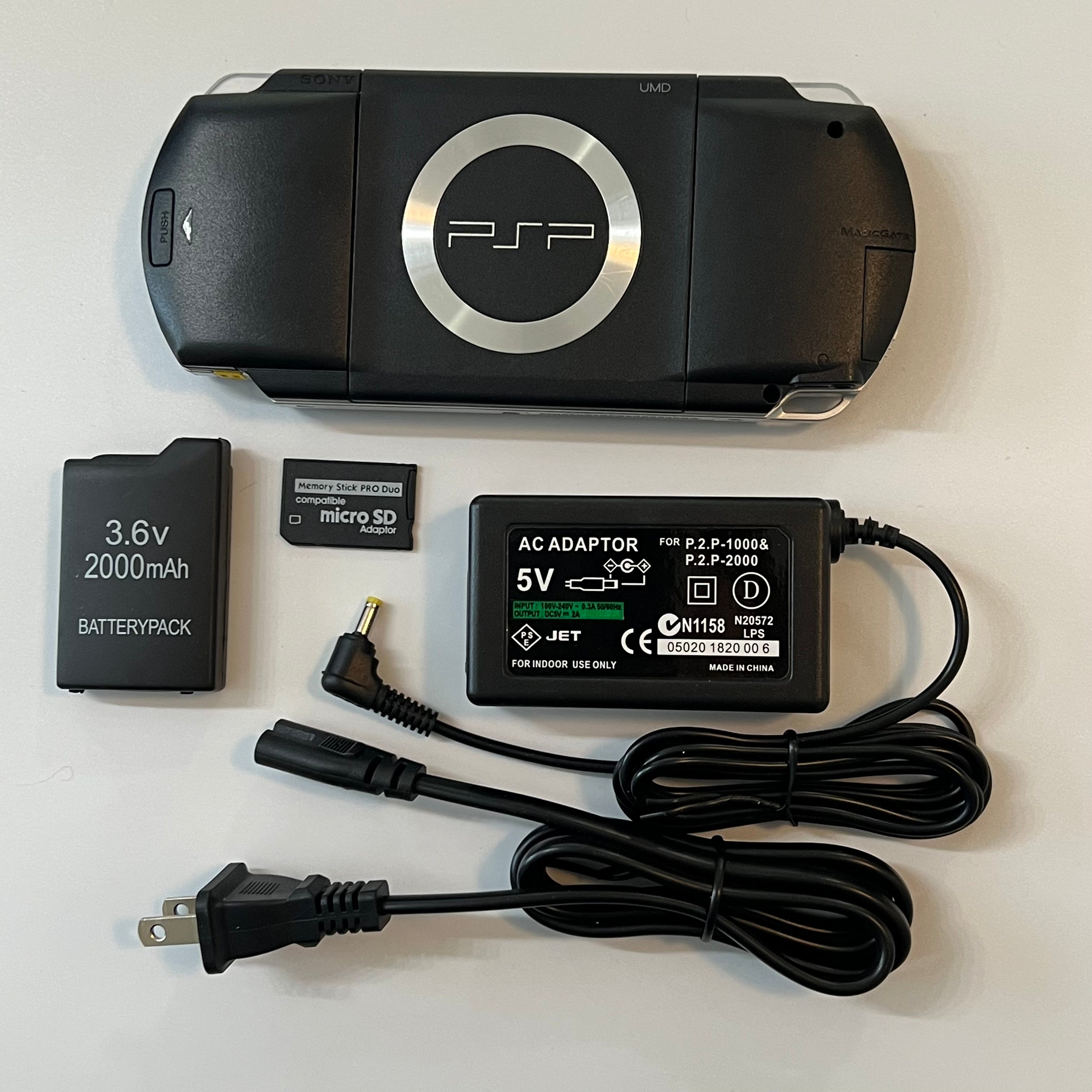 Black Sony PSP 1000 Bundle (IPS screen) – Everything PSP