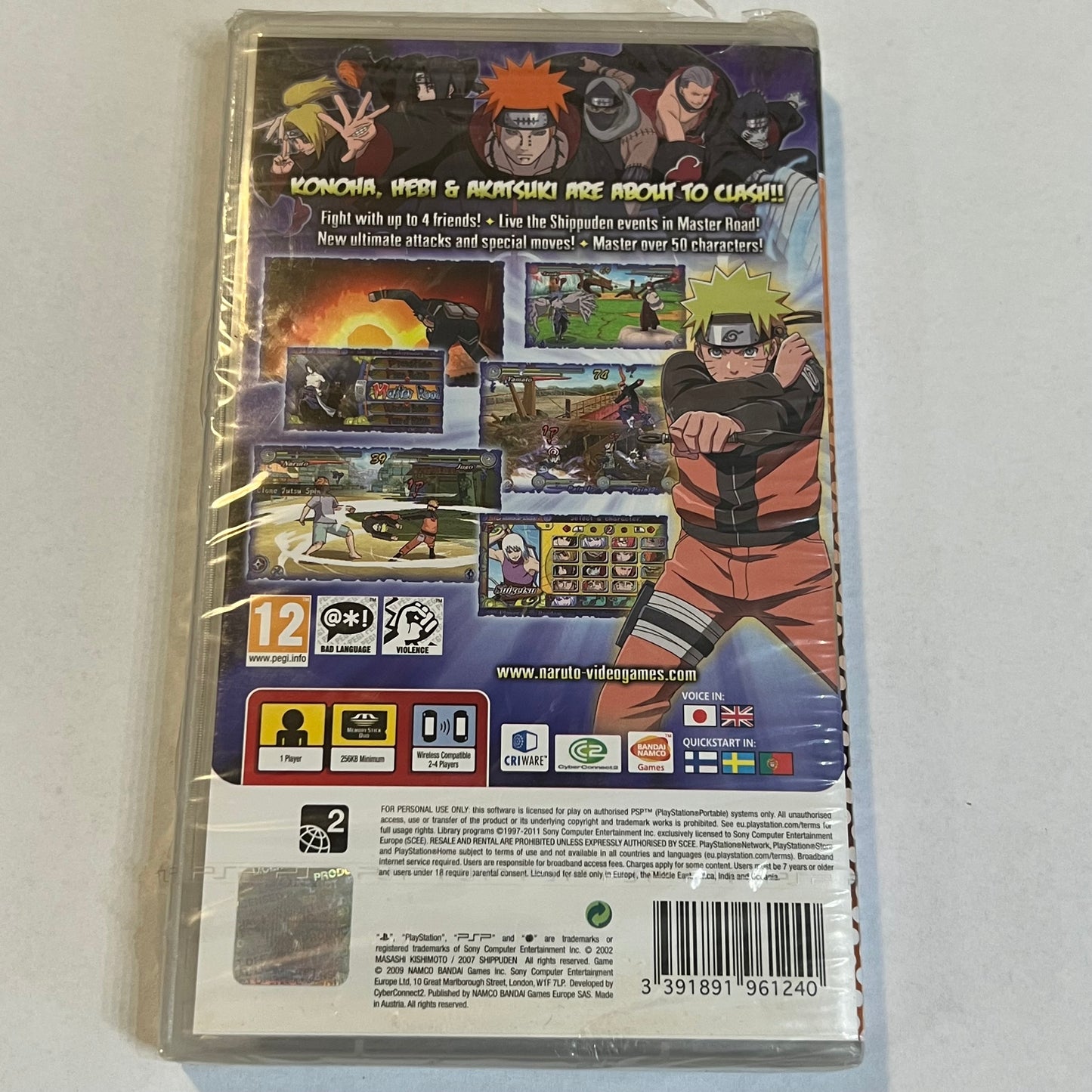 NEW Naruto Shippiden: Ultimate Ninja Heroes 3 (Sony PSP, 2011)