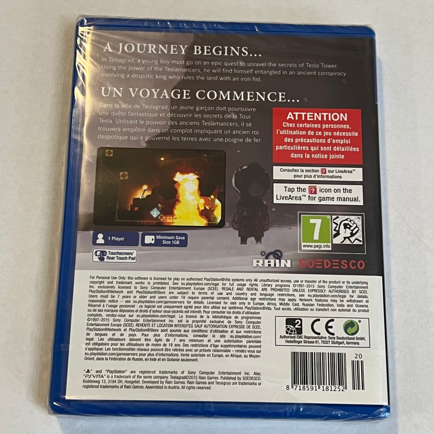 NEW Teslagrad (Sony PS Vita, 2015)