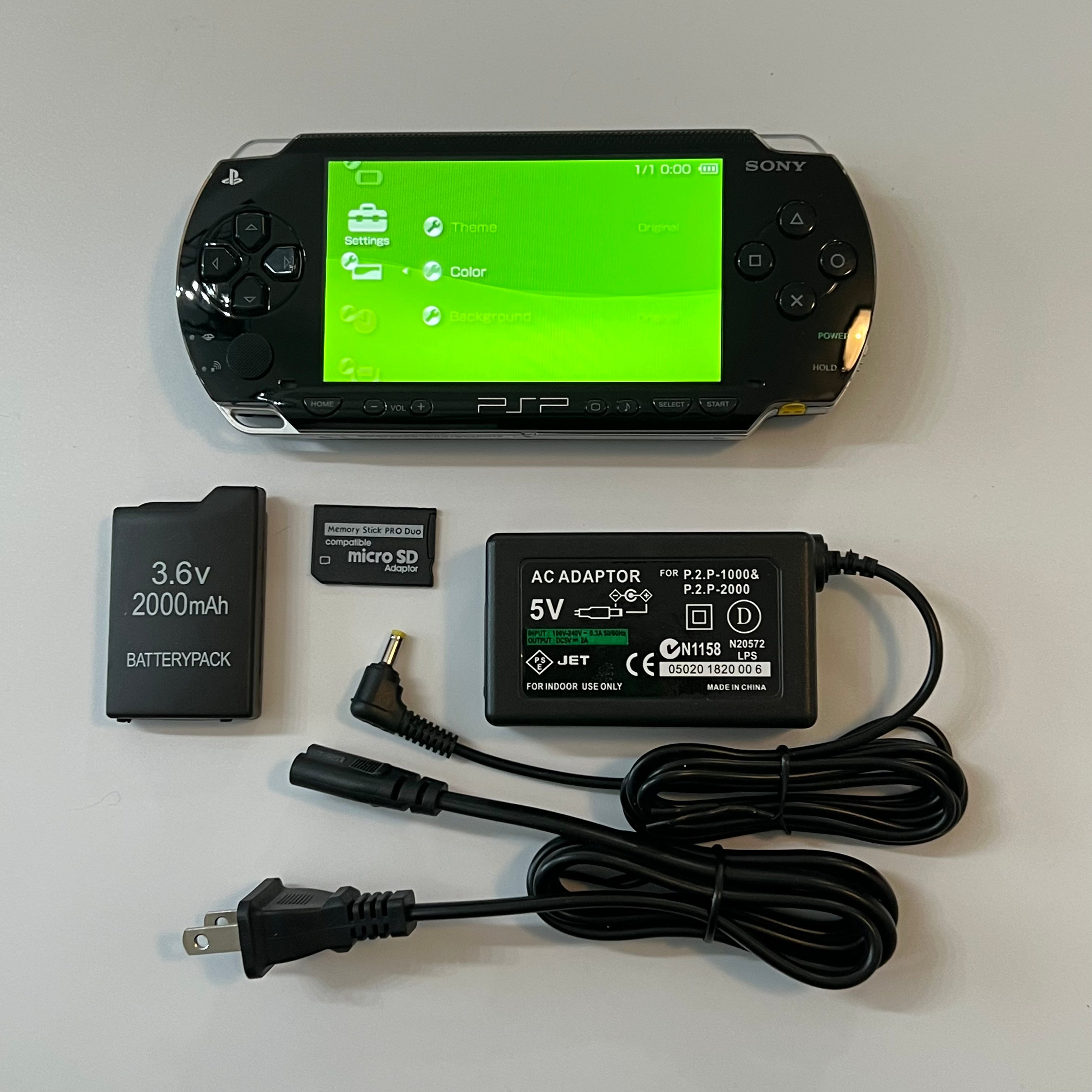 BLACK Sony PSP 1000 System w/ deals Battery + Charger Bundle Import