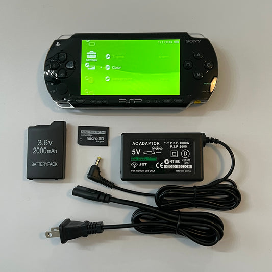 Black Sony PSP 1000 Bundle (IPS screen)