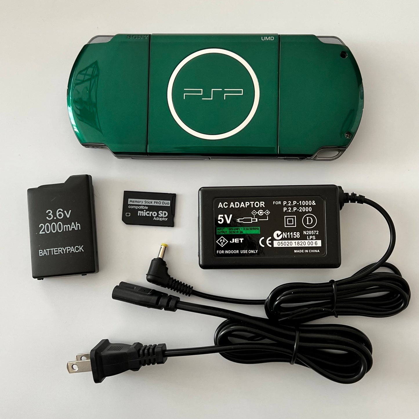 Green Sony PSP 3000 Bundle