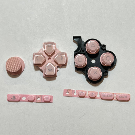 Blossom Pink OEM Sony PSP 3000 Button Rubber Set