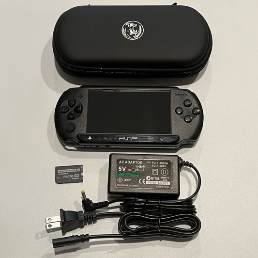 Black Sony PSP Street E1000 System Bundle (GLASS LENS)