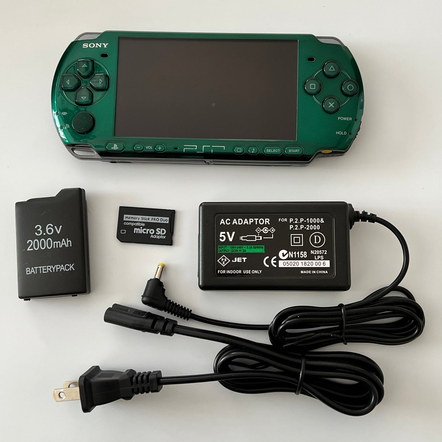 Green Sony PSP 3000 Bundle