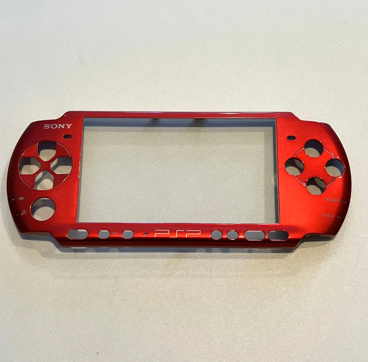 OEM Radiant Red Sony PSP 3000 Faceplate w/ Glass Lens