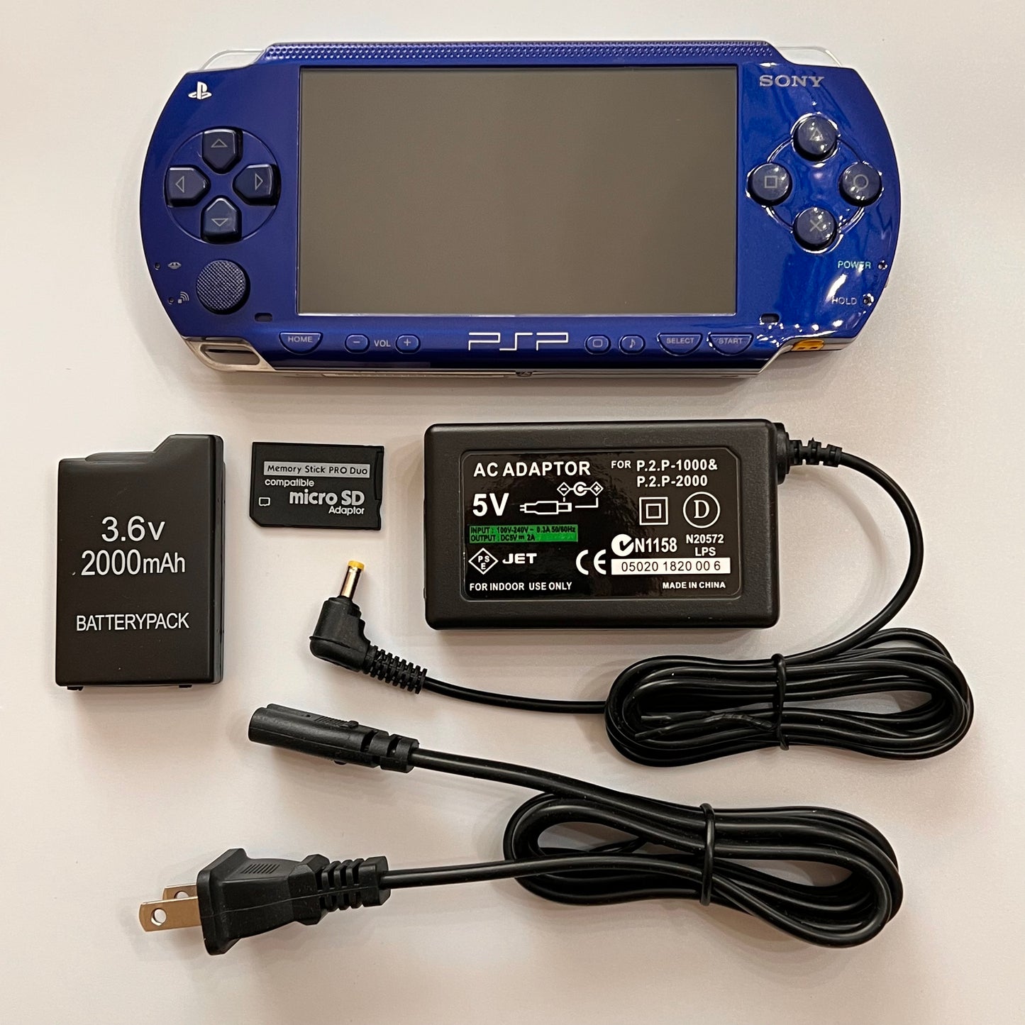 Blue Sony PSP 1000 Bundle