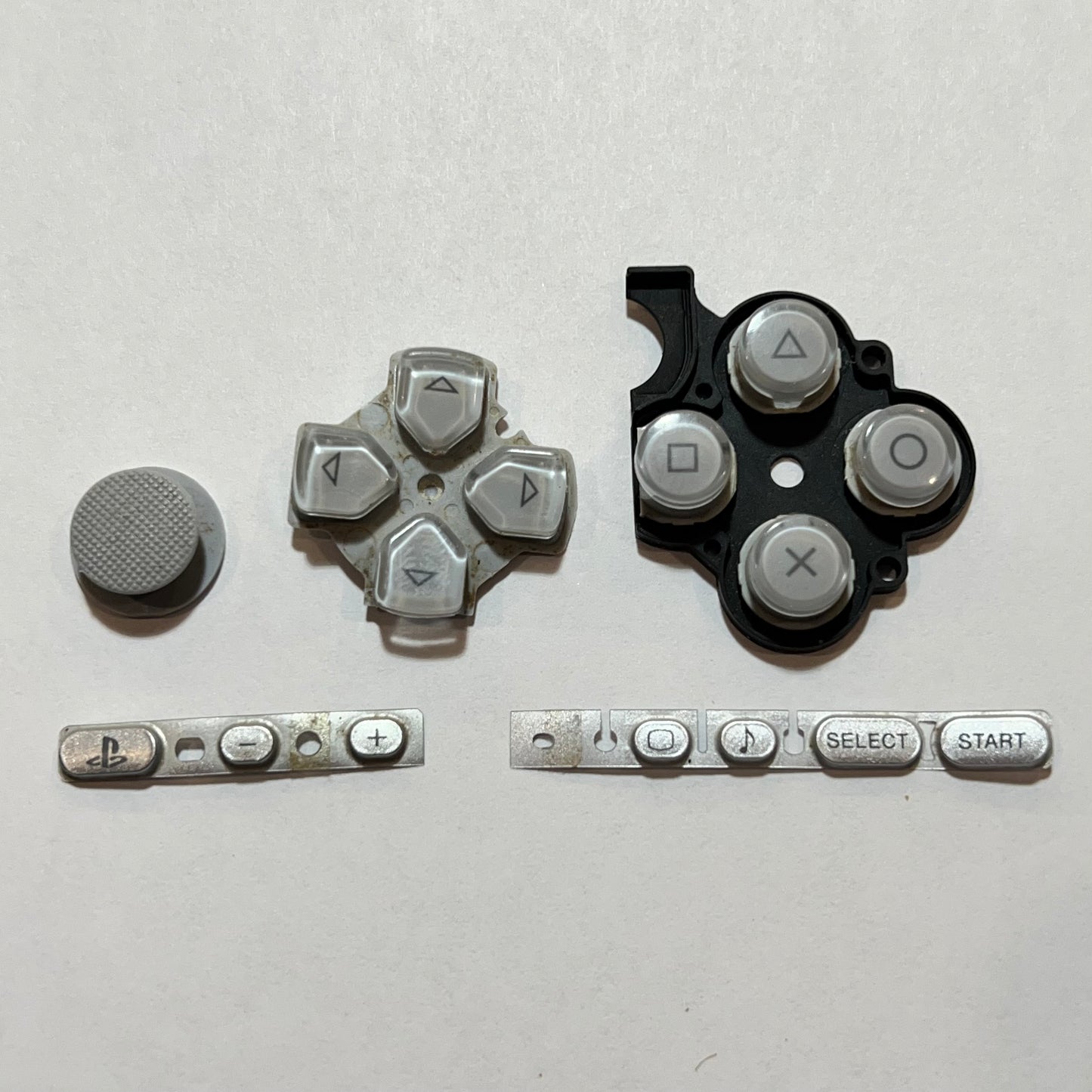 Silver OEM Sony PSP 3000 Button Rubber Set