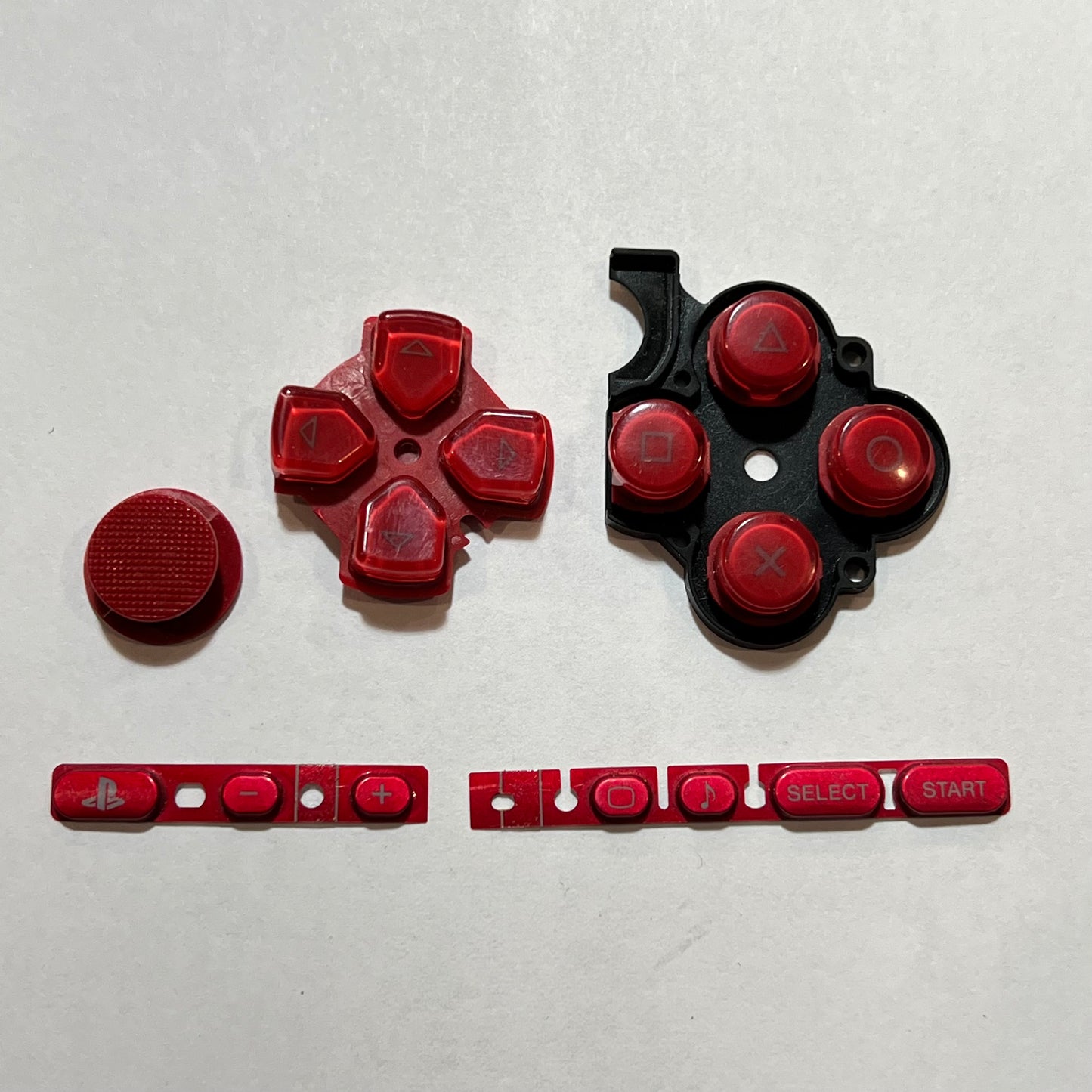 Radiant Red OEM Sony PSP 3000 Button Rubber Set