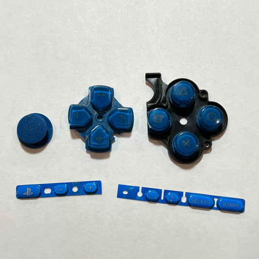 Vibrant Blue OEM Sony PSP 3000 Button Rubber Set